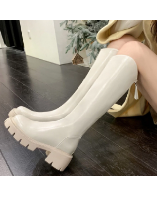 Women's Mid Boots INS Winter Designer Sexy Thick Sole High Boots Fashion Warm Non-Slip Zipper Chelsea Boots Women's Boots