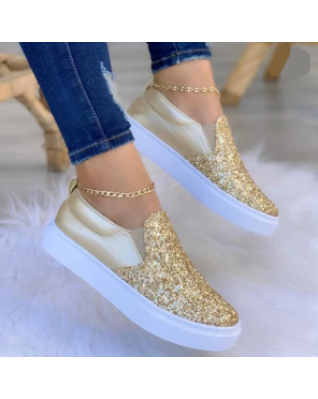 Women's Slip-on Flat Casual Sneakers Luxury Vulcanized Girls Comfortableand Fashionable New Running Shoes Delivery